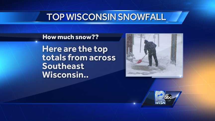 See Wisconsin's top snow totals