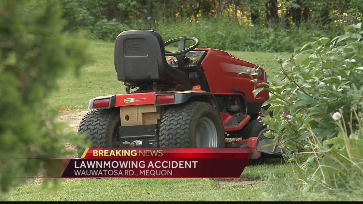 Man severely injured in Mequon lawnmower accident