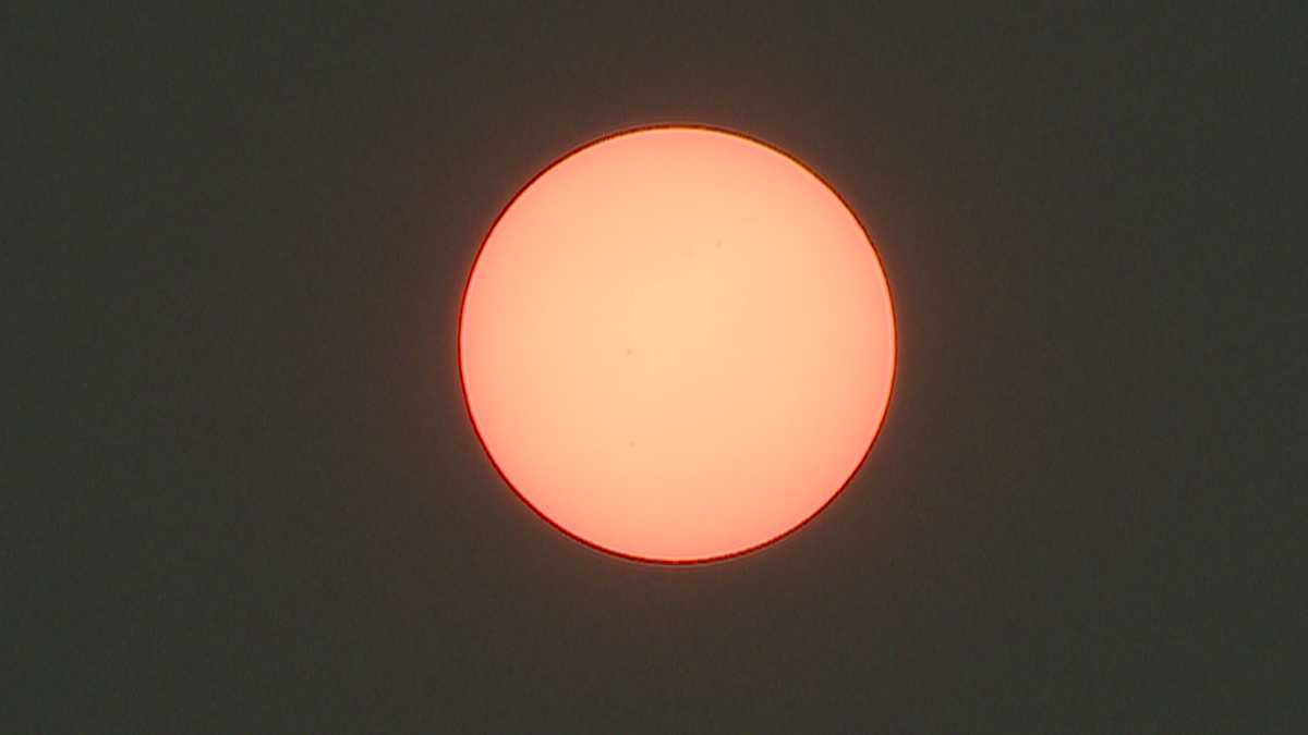 Why is the sun so red today?