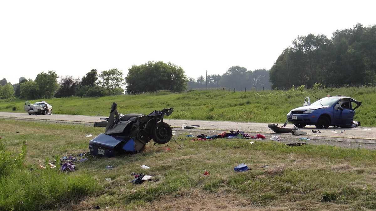 Dodge County crash splits car in half