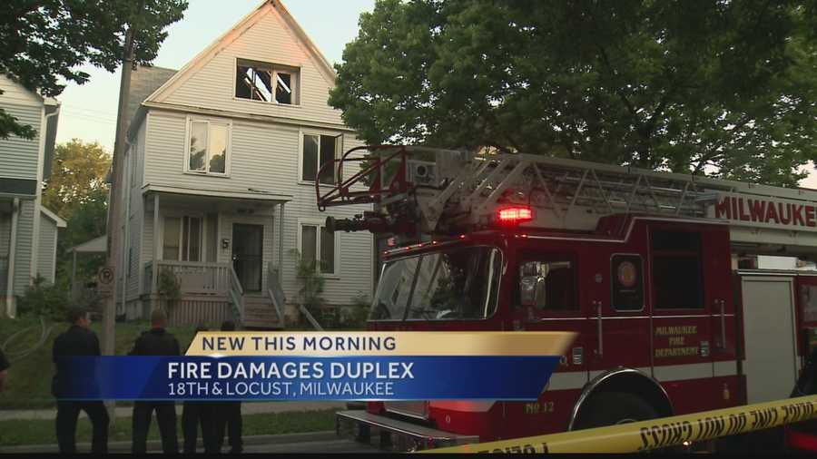 Fire damages duplex in Milwaukee
