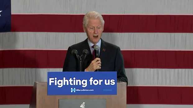 Bill Clinton campaigns in Appleton for Hillary Clinton