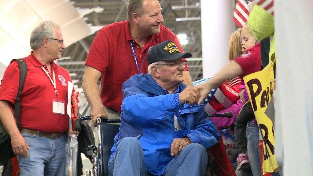 Veterans Return After Honor Flight