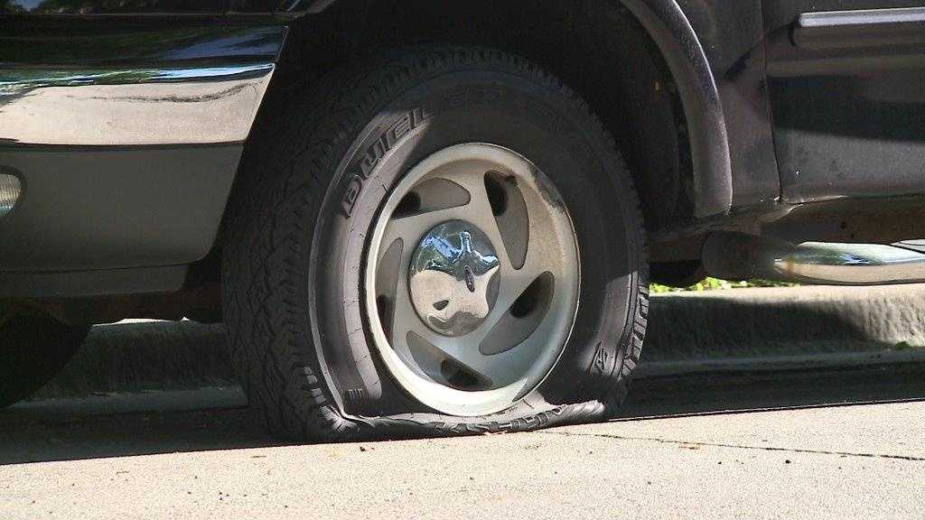 Tires of nearly 30 cars slashed in one night