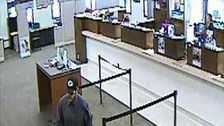 Authorities are searching for a man who robbed the U.S. Bank in Caledonia on Saturday.