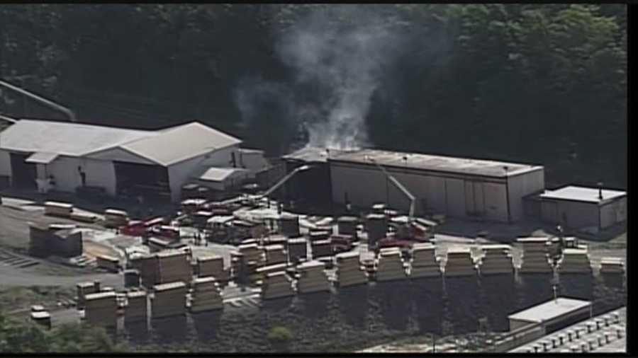Lumber company catches fire in LaGrange