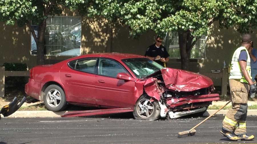 Two people were injured in an accident involving three vehicles on Crittenden Drive.