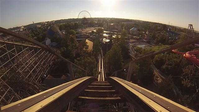 Kentucky Kingdom shows off a video of the newly-refurbished Thunder Run roller coaster.