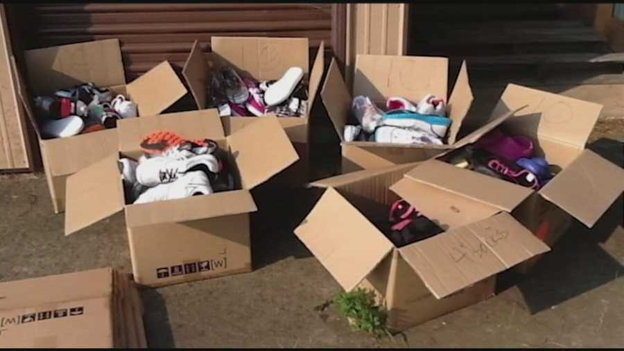 Hundreds of shoes meant to help children in need and orphans in Third World countries have been stolen.