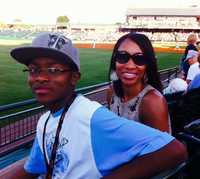 Devin and Ann at 비바카지노 Viva Day at Slugger Field.