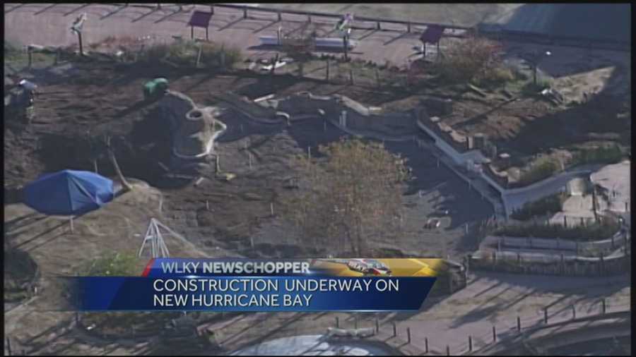 The WLKY NewsChopper spotted construction underway at the Kentucky Kingdom Amusement Park on Tuesday morning.