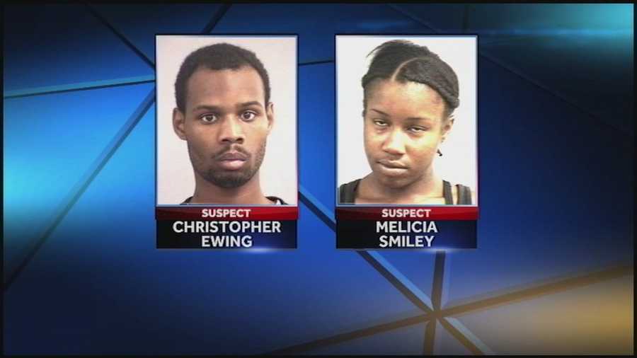 Police arrest two people in connection with beating and robbing a woman.