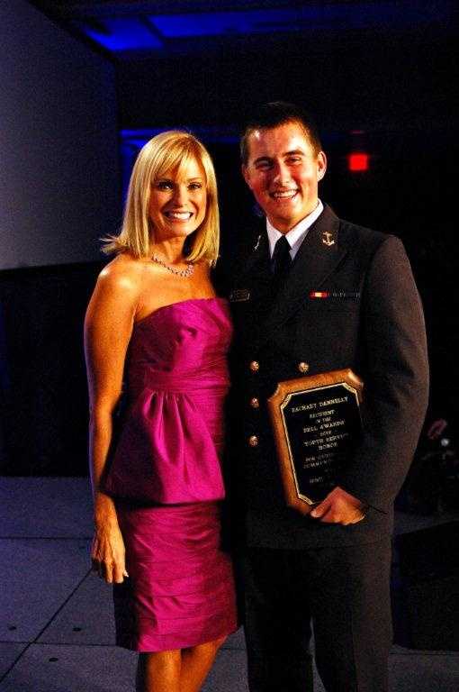 bell awards 2012 with youth service award winner.jpg Vicki with a 2012 Bell Award youth service award winner