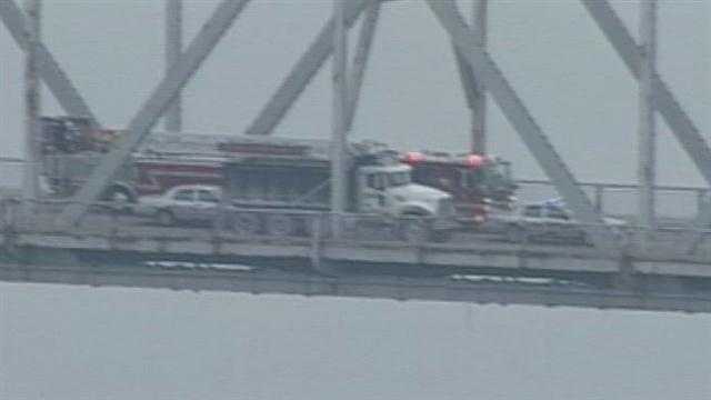 Images: Serious crash on Clark Memorial Bridge