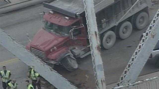 Images: Serious crash on Clark Memorial Bridge