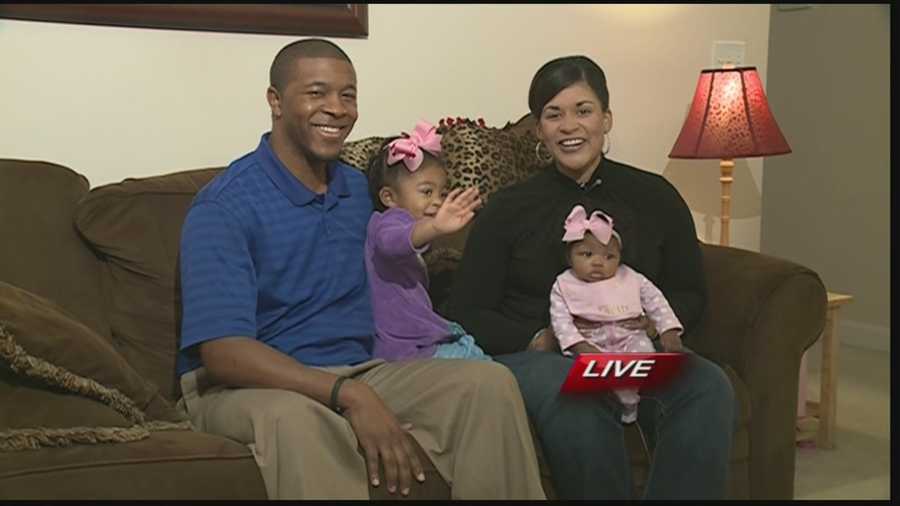 WLKY's Monica is on maternity leave and introduces new baby Eden Joy, daughter Faith and husband James.