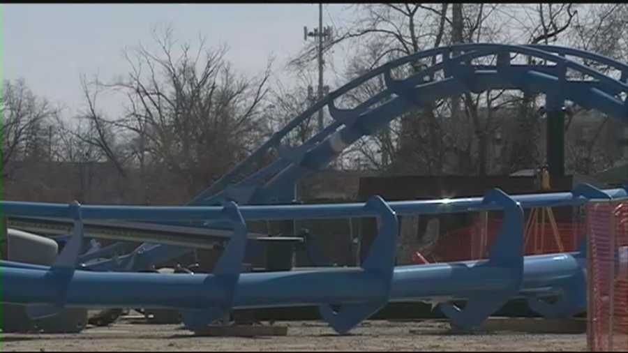 Kentucky Kingdom officials say they are still on schedule to open the park on May 24 despite the rough winter.