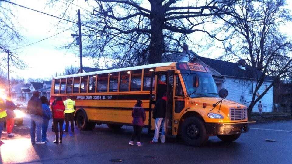 4 students injured in crash involving school bus