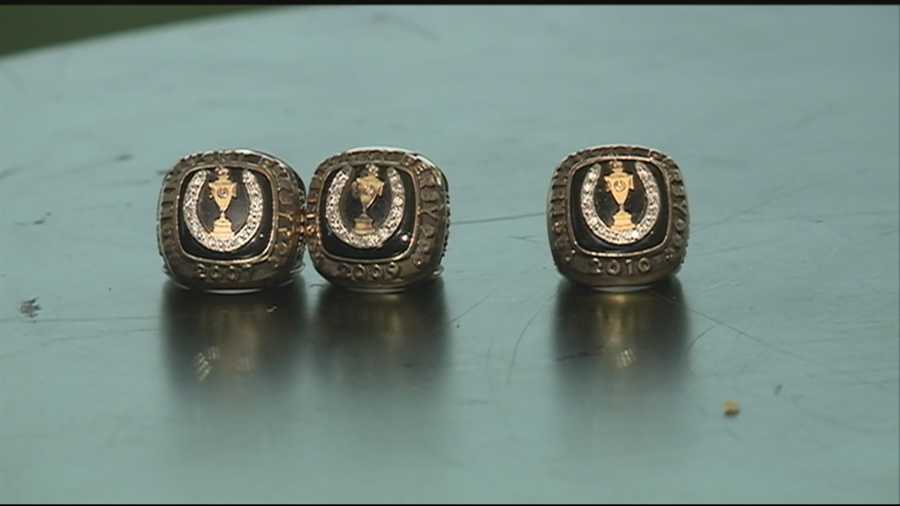 Championship rings will be presented to the owner, trainer and jockey of the winning Kentucky Derby horse.
