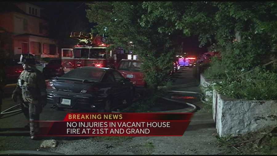 No Injuries were reported after a vacant house caught fire Thursday morning.