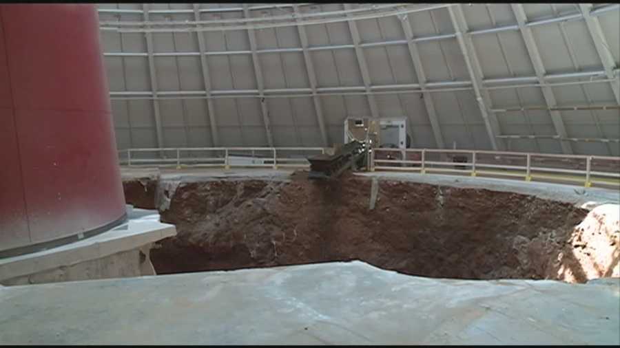 The National Corvette Museum is considering leaving the giant sinkhole that swallowed eight vehicles as a tourist attraction.