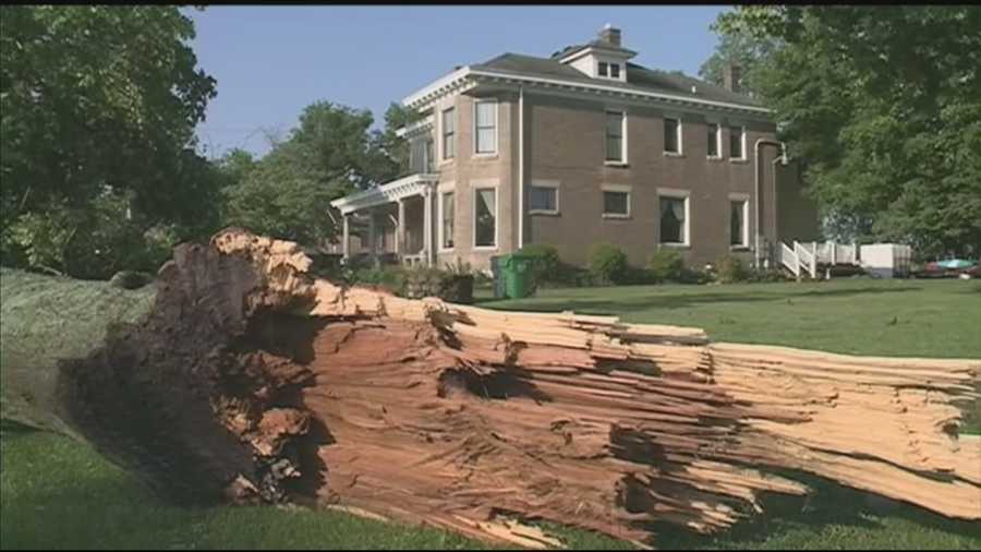 Residents in Shelby County spent the day Thursday cleaning up storm damage from overnight.