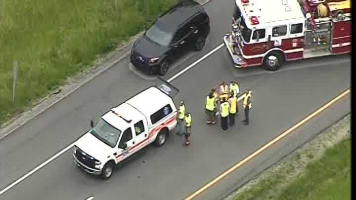 One person is dead after a crash on Interstate 65 in Hardin County Sunday afternoon.