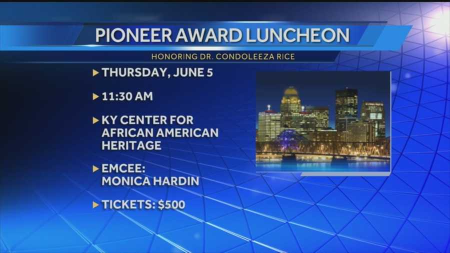 A Louisville group is presenting a special honor to former Secretary of State Condoleeza Rice.