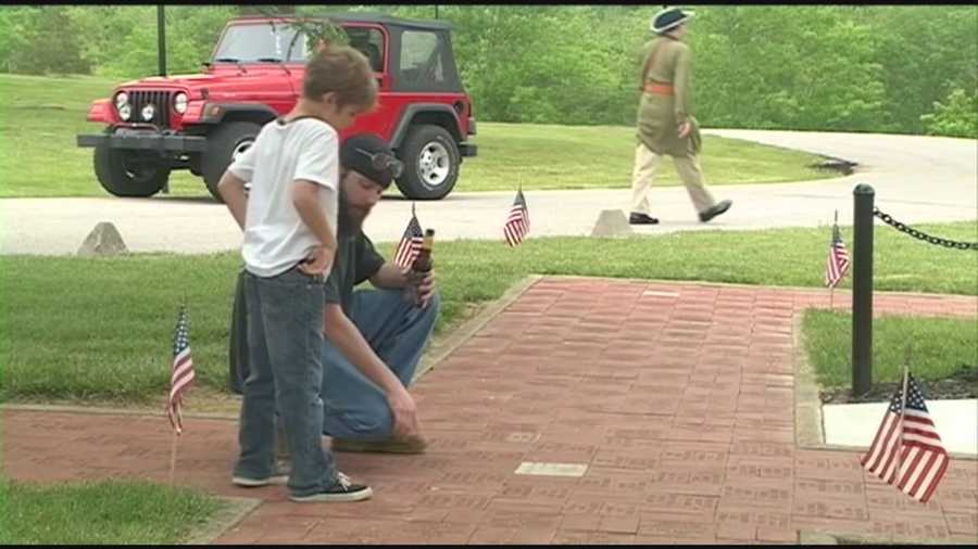Crowds gather at the Jeffersontown Veterans Park to remember the nation's veterans on Memorial Day.
