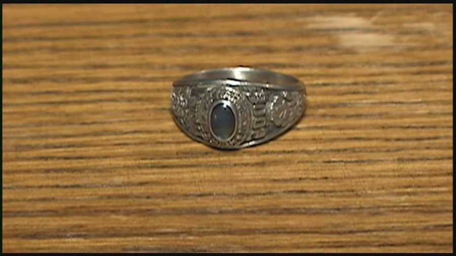 Crews working on the new Ohio River bridges discover a class ring lost eight years ago.