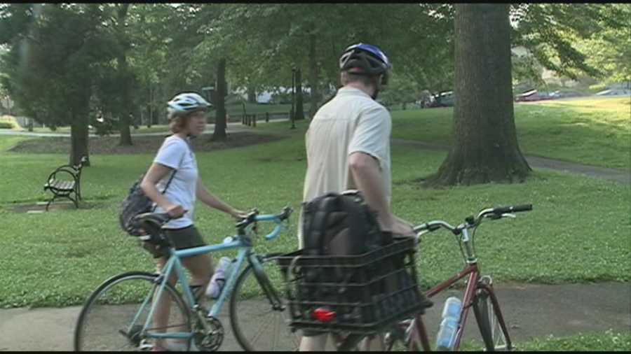 Mayor Greg Fischer encouraged everyone to leave their cars at home on Bike to Work Day.