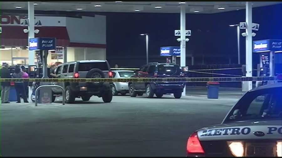 Witnesses talk to WLKY after police say a man shot his wife at a Louisville gas station before turning the gun on himself.