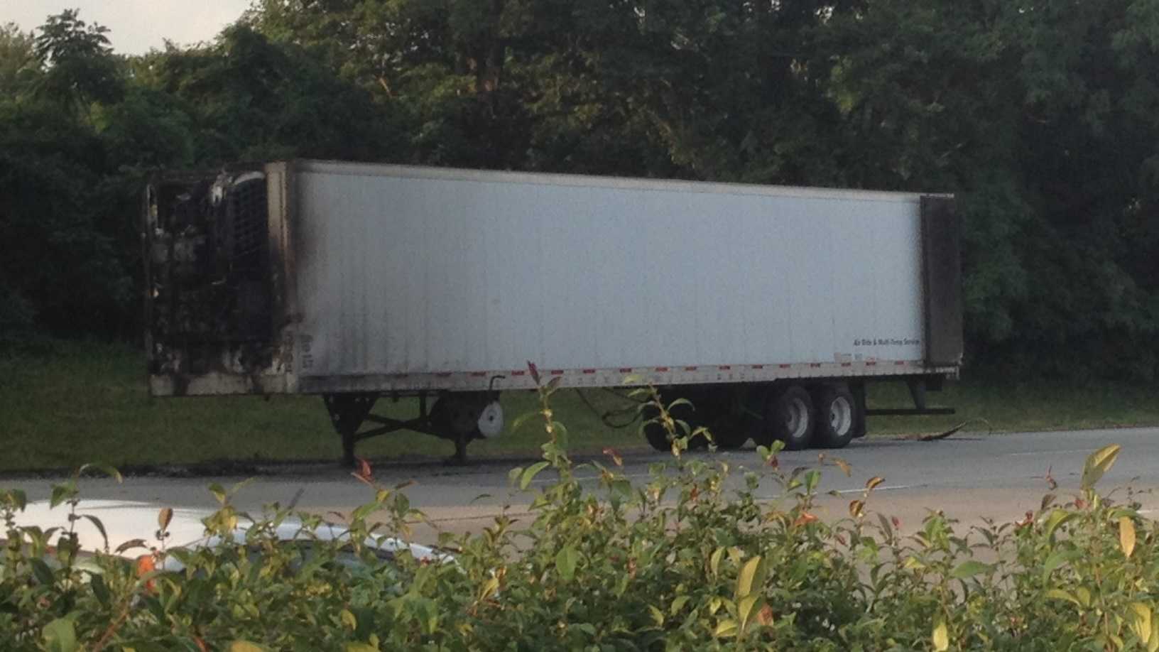 Tractor-trailer Catches Fire On I-64