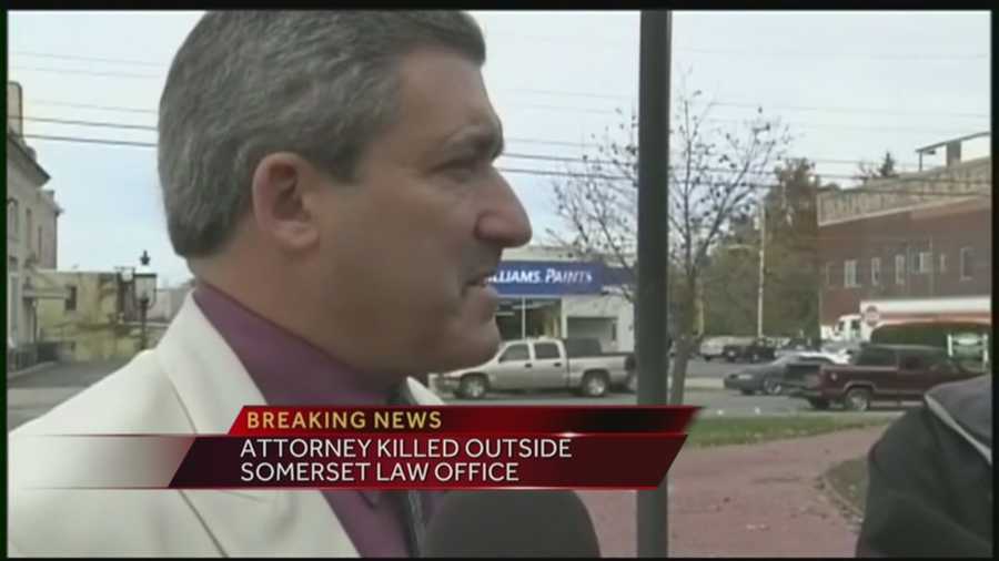 An attorney was shot and killed outside a Somerset law office.