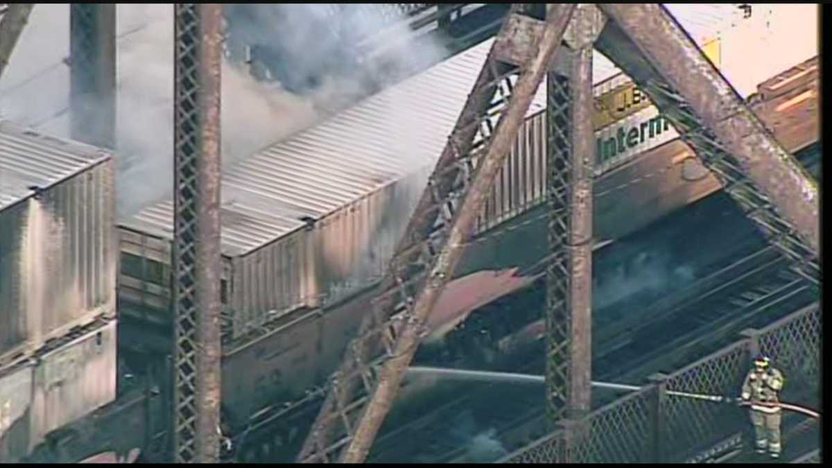 Images K&I Railroad Bridge fire