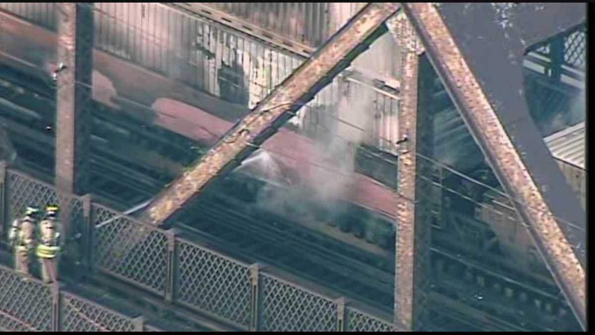 Images K&I Railroad Bridge fire
