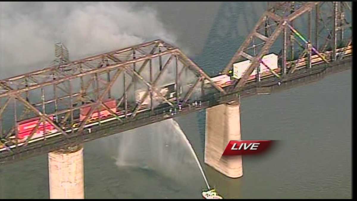 Images K&I Railroad Bridge fire