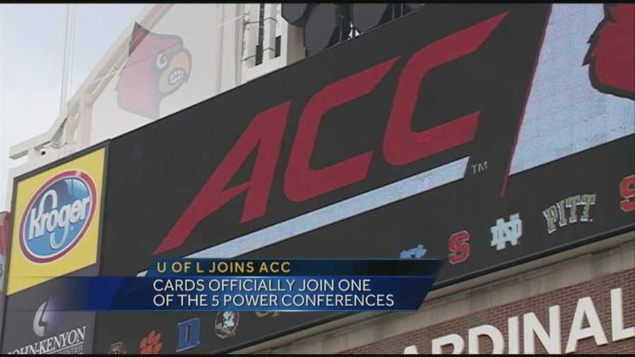 The University of Louisville officially becomes the 15th member of the Atlantic Coast Conference on Tuesday.