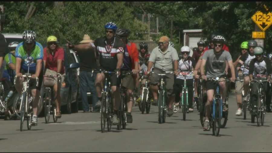 Cyclists hit the city's newest bike lanes as part of their Fourth of July celebrations.