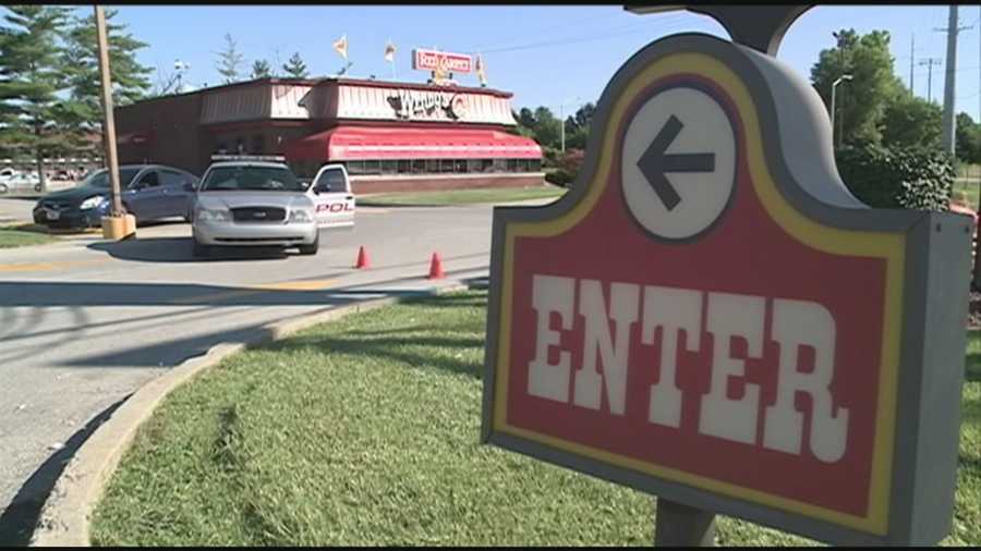 Police are searching for a man who they say fired shots at a Jeffersontown fast food restaurant Friday morning.