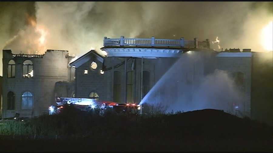 An investigation is underway to find the cause after a mansion caught fire in Prospect.