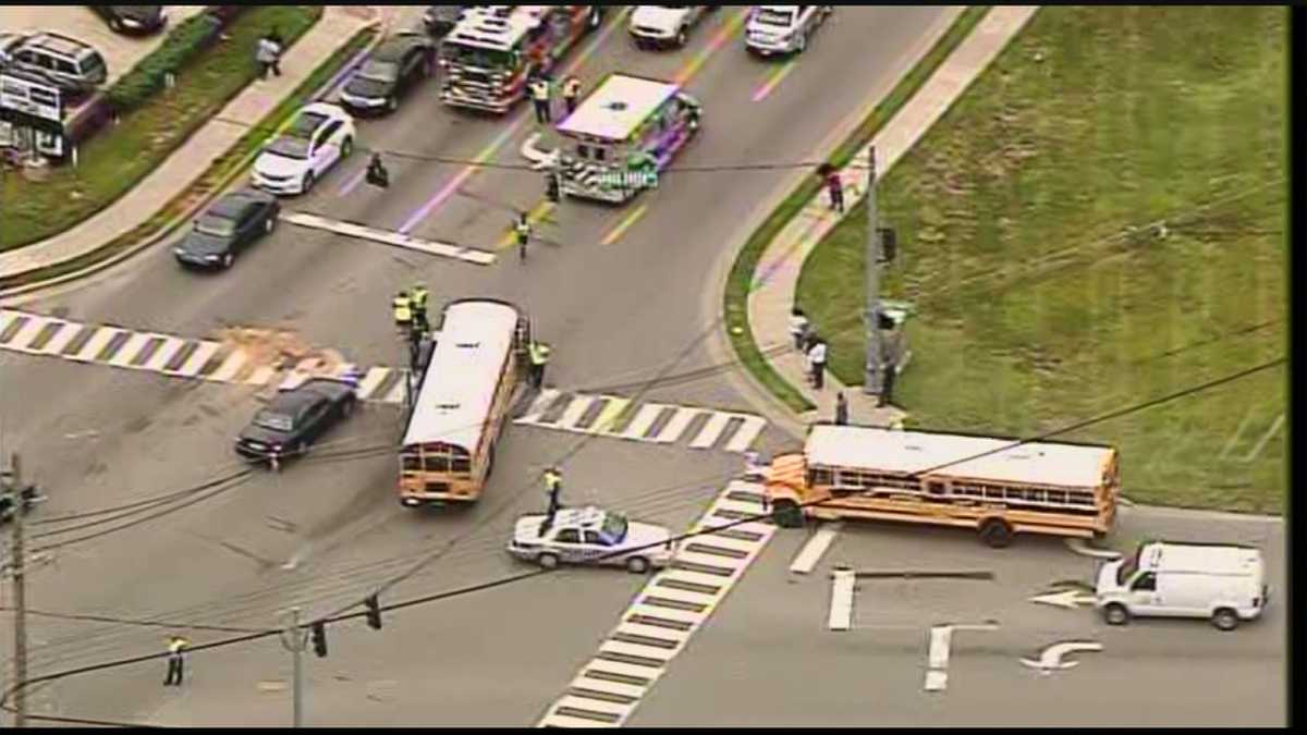 Images Bus carrying football players crashes