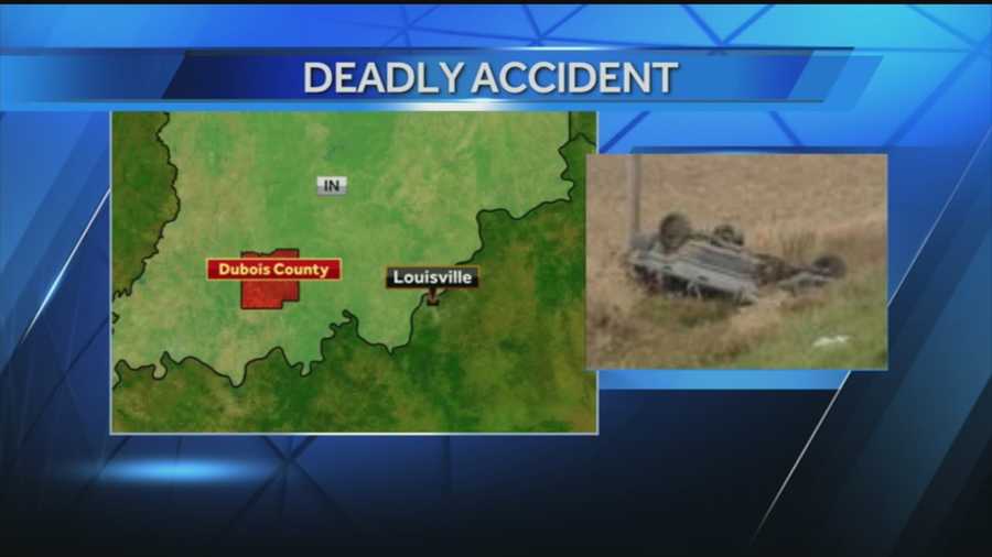 A woman dies in a single car accident in Dubois County