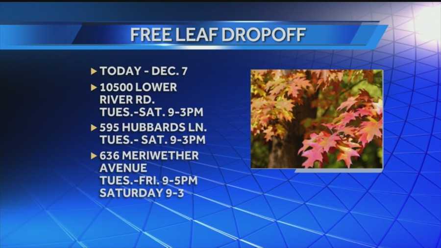 Free leaf dropoff locations set up around the city