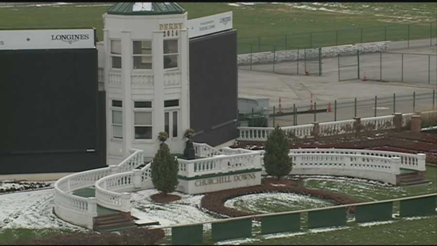 The winter blast forced Churchill downs to cancel live racing Wednesday due to a frozen race track.