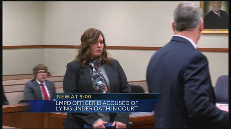 Metro police officer accused of lying appeared in court Monday