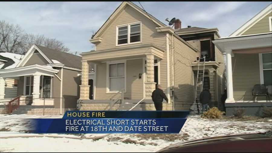 A home at 18th and Date Street caught fire Wednesday morning due to an electrical short.