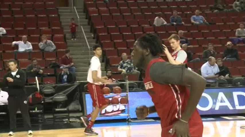 Raw video from the University of Louisville's open practice in Seattle.