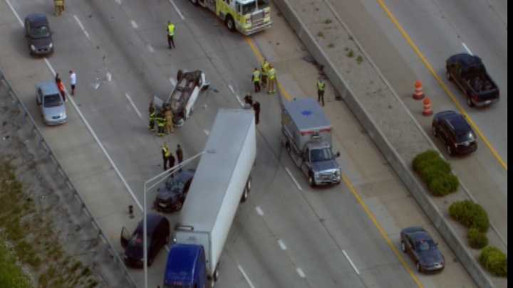 Images: Interstate 64 west closed near Hurstbourne due to crash