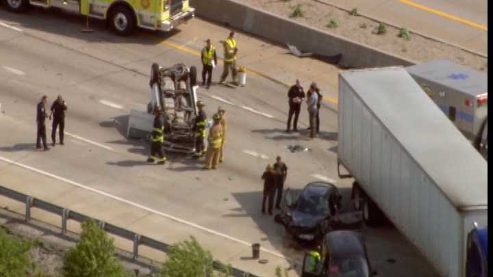 Images: Interstate 64 west closed near Hurstbourne due to crash